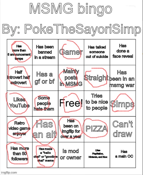 I’m it’s early but stream is dead af | image tagged in msmg bingo by poke | made w/ Imgflip meme maker