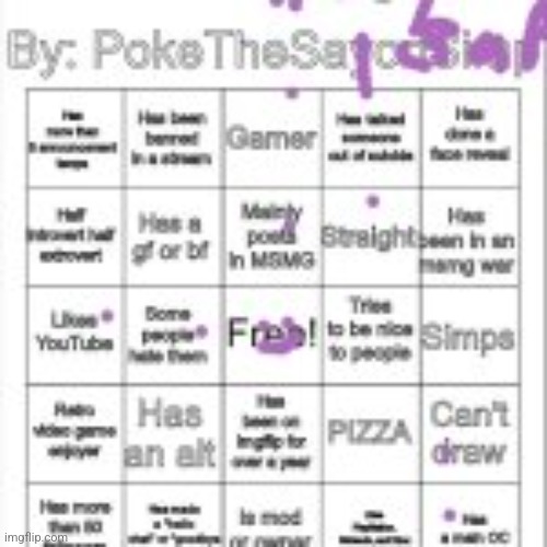 Low res bingo | made w/ Imgflip meme maker