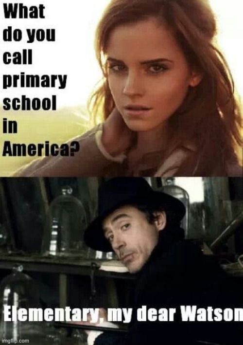 WOW, Emma Watson!  —like a Cup of Coffee to my Morning. | image tagged in vince vance,memes,sherlock holmes,elementary my dear watson,emma watson,robert downey jr | made w/ Imgflip meme maker