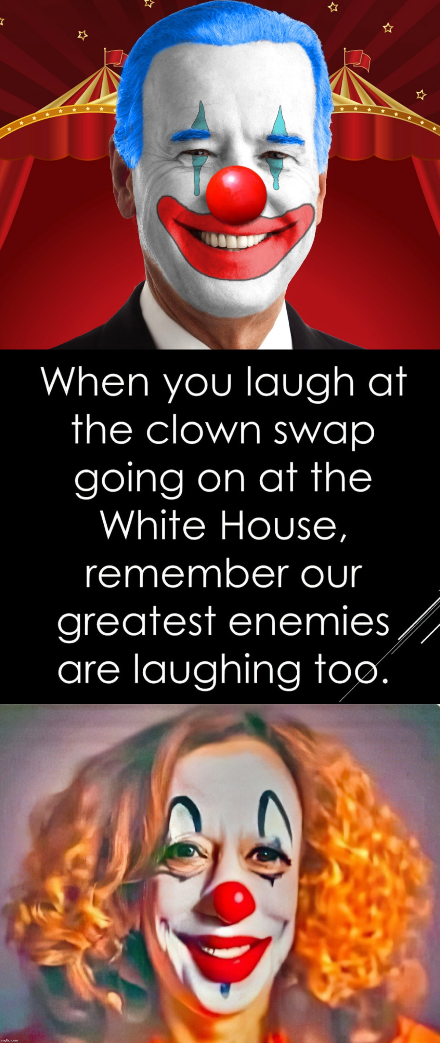 Being a joke is not always funny | image tagged in biden clown,kamala harris,clown show | made w/ Imgflip meme maker