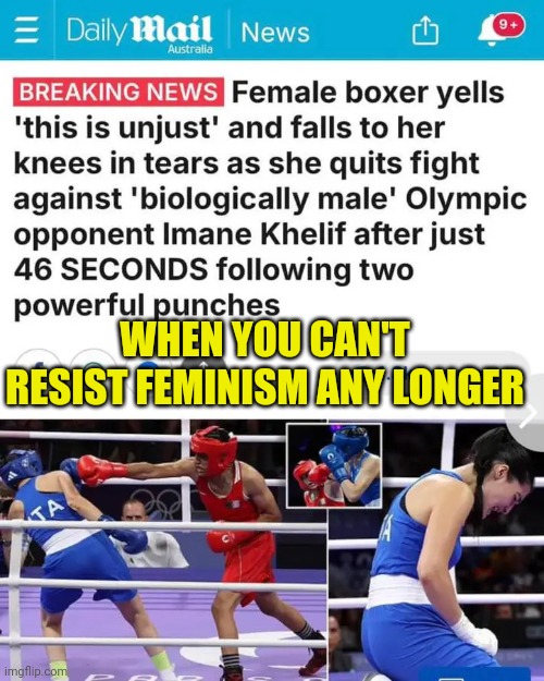 The Face You Make | WHEN YOU CAN'T RESIST FEMINISM ANY LONGER | image tagged in taking a knee for patriarchy,the face you make when,feminism,patriarchy,stunning and brave,equity | made w/ Imgflip meme maker