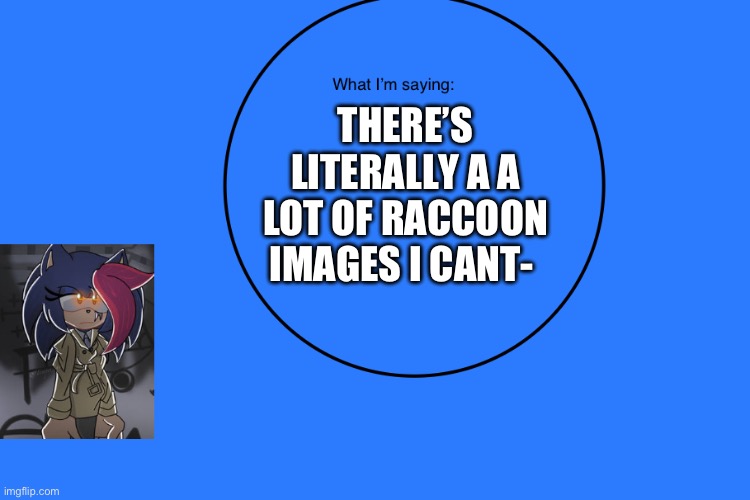 (Pinterest) | THERE’S LITERALLY A A LOT OF RACCOON IMAGES I CANT- | image tagged in anithehedgehog s announcement temp | made w/ Imgflip meme maker