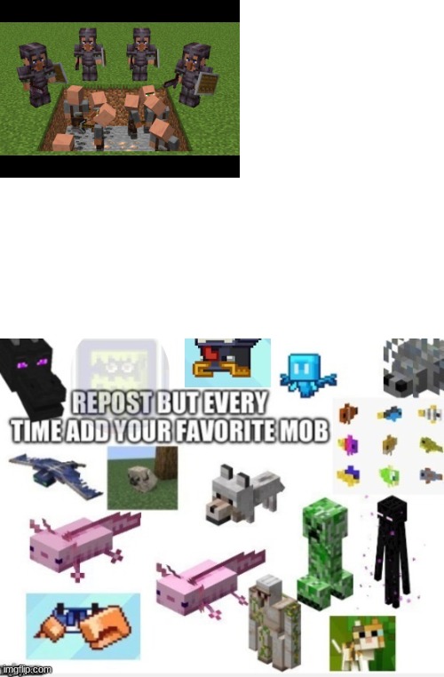 DO IT! (mine is the villagers) | image tagged in minecraft villagers,getting enslaved | made w/ Imgflip meme maker