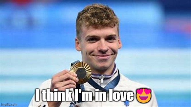 I think I'm in love😍 | image tagged in leon marchand | made w/ Imgflip meme maker