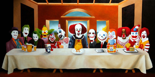 last supper clowns Blank Meme Template