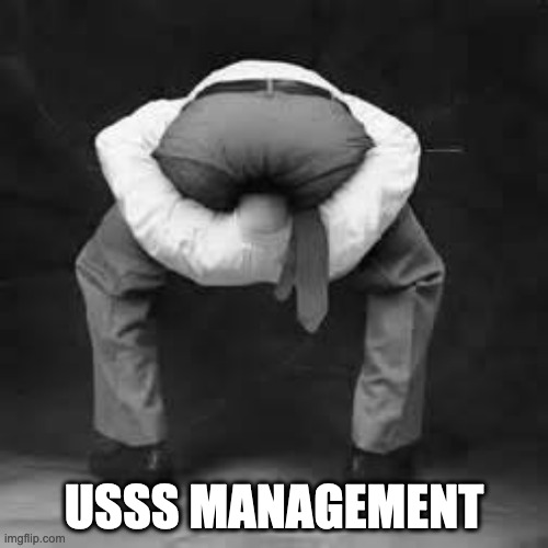 Head in ass | USSS MANAGEMENT | image tagged in head in ass,secret service | made w/ Imgflip meme maker