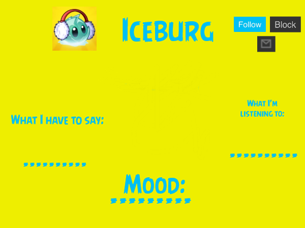 High Quality Iceburg announcement template 3.0 w/ mood Blank Meme Template