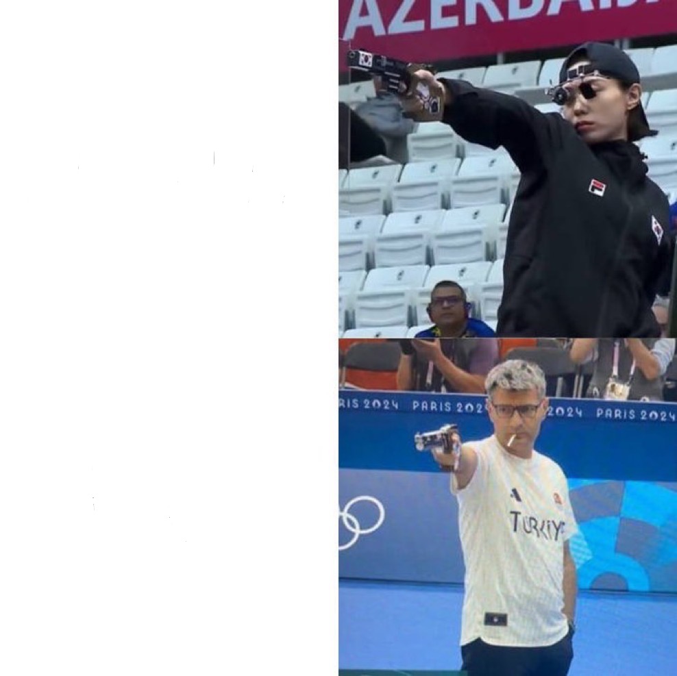 High Quality Turkish Olympic Shooter Blank Meme Template