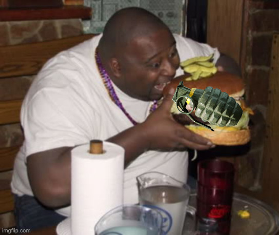 Fat guy eating burger | image tagged in fat guy eating burger | made w/ Imgflip meme maker