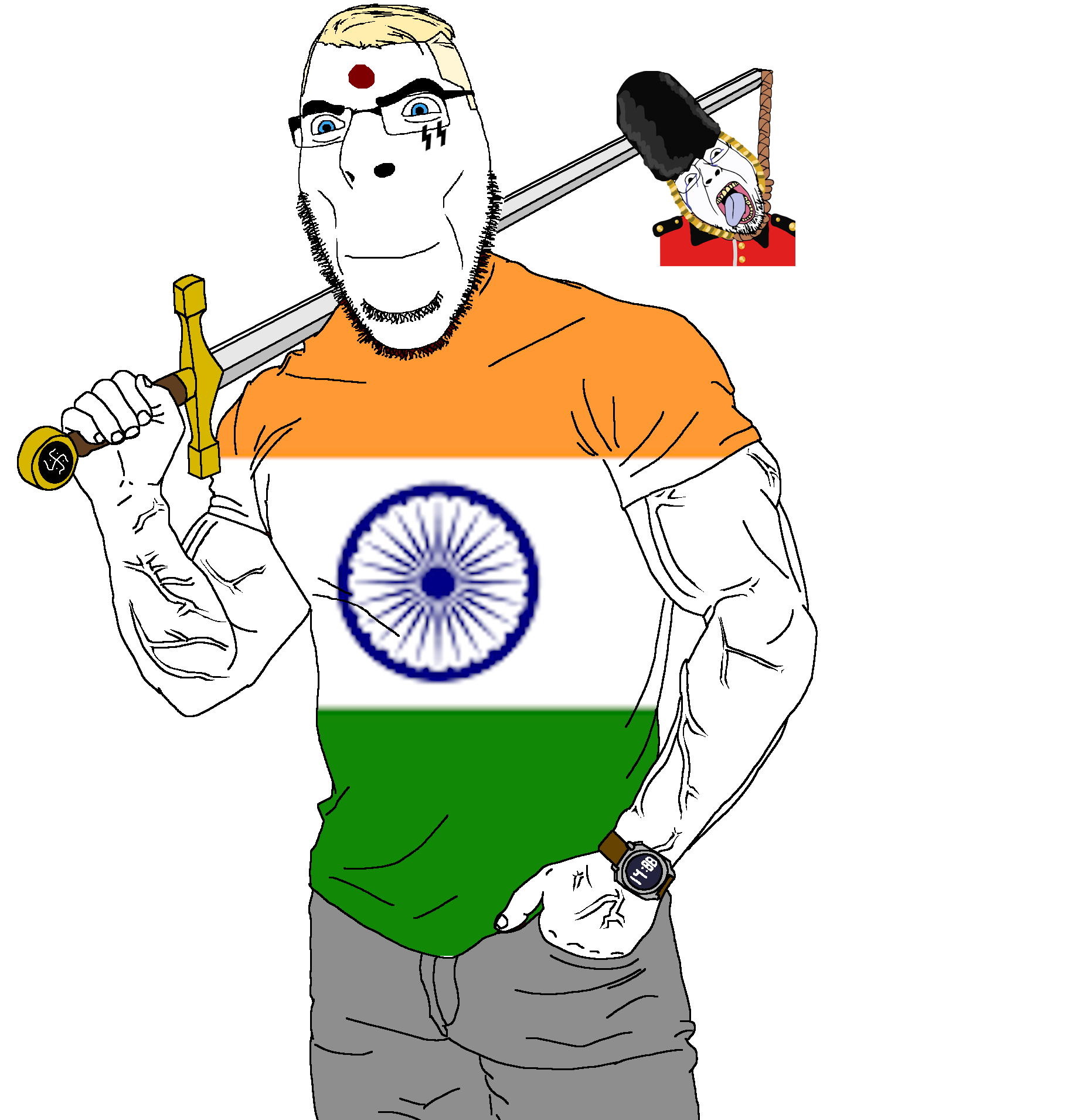 High Quality Indian wojak Blank Meme Template