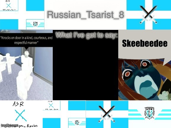 High Quality 8_tsirasT_naissuR announcement temp Anti_Sigma_Shitpost version Blank Meme Template