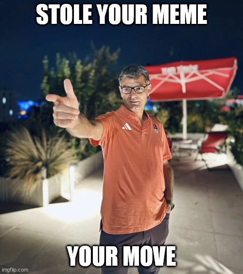 Free to Play Stole Your Meme | STOLE YOUR MEME; YOUR MOVE | image tagged in uncle free to play doing his famous pose | made w/ Imgflip meme maker