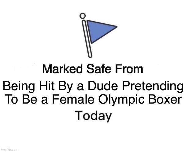 Dude Boxer | Being Hit By a Dude Pretending To Be a Female Olympic Boxer | image tagged in memes,marked safe from | made w/ Imgflip meme maker