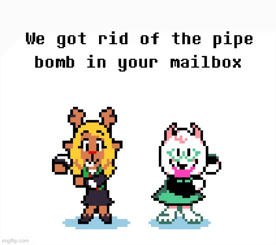 We removed the pipebomb in your mailbox | image tagged in we removed the pipebomb in your mailbox | made w/ Imgflip meme maker