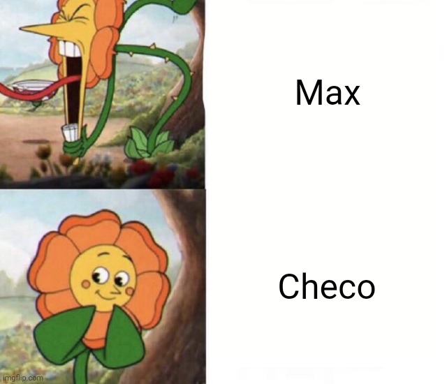 cagney carnation | Max; Checo | image tagged in cagney carnation,formula 1,red bull,drivers,max | made w/ Imgflip meme maker