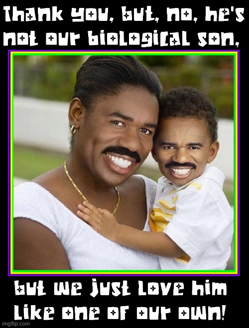 You Choose to Adopt & Find the Right Kid | image tagged in vince vance,steve harvey,mother and son,memes,adoption,genes | made w/ Imgflip meme maker