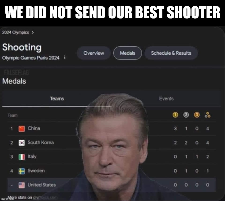 Balwin is quite the shot | WE DID NOT SEND OUR BEST SHOOTER | image tagged in dark humor | made w/ Imgflip meme maker