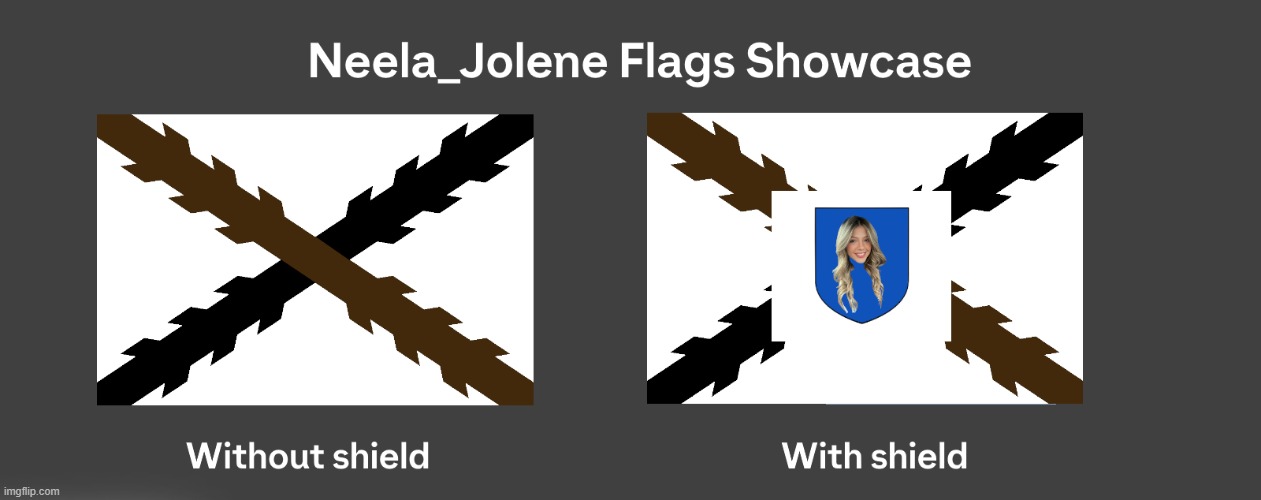 Guess what? I made a flag >:) with two version... | image tagged in neela_jolene flags showcase | made w/ Imgflip meme maker