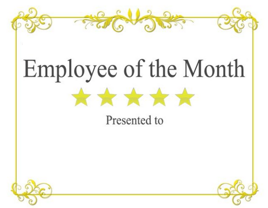 Employee of the month Blank Meme Template