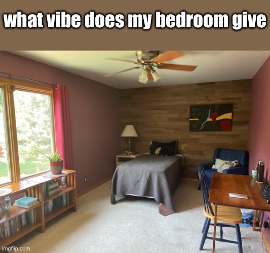 what vibe does my bedroom give | made w/ Imgflip meme maker