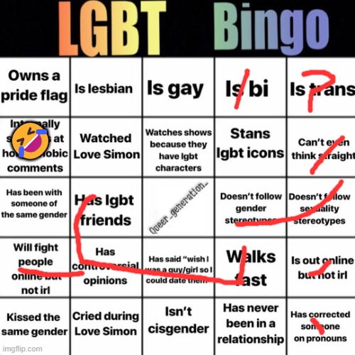 I only scream at the homophobic comments that are actually hateful, jokes are fine tbh | 🤣 | image tagged in lgbtq bingo | made w/ Imgflip meme maker