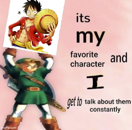 And no it's not Gojo | image tagged in it is my favorite character and i get get talk them constantly | made w/ Imgflip meme maker