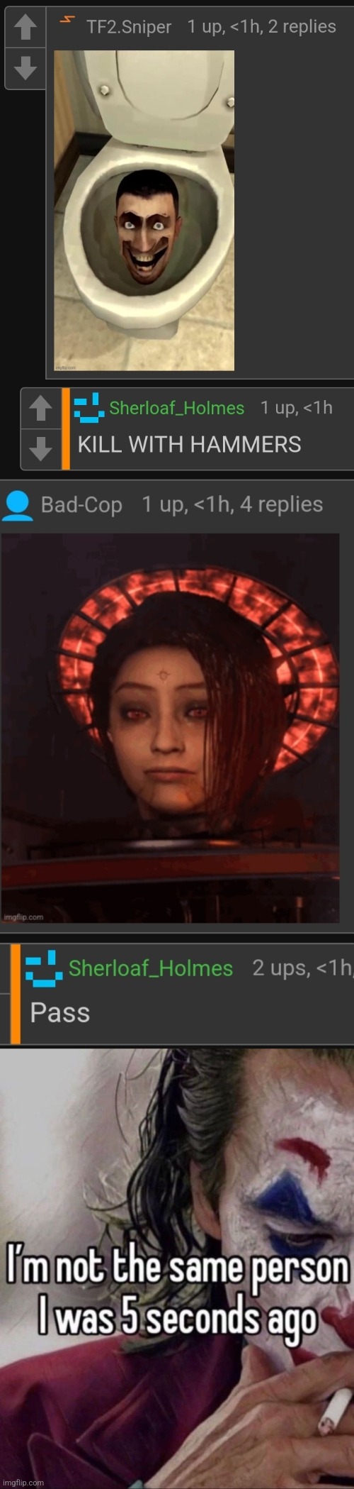 image tagged in i'm not the same man i was 5 seconds ago | made w/ Imgflip meme maker