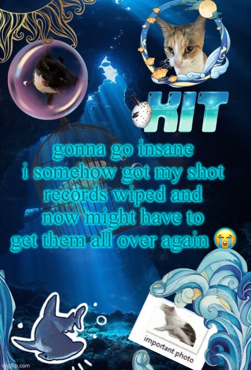 silly announcement template by asriel | gonna go insane
i somehow got my shot records wiped and now might have to get them all over again 😭 | image tagged in silly announcement template by asriel | made w/ Imgflip meme maker