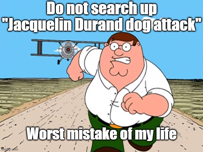 Don't search this up unless you want a reason not to be a Dogsitter | Do not search up "Jacquelin Durand dog attack"; Worst mistake of my life | image tagged in dogsitter,pitbull,german shepherd,dog attack,jacqueline durand,disturbing | made w/ Imgflip meme maker