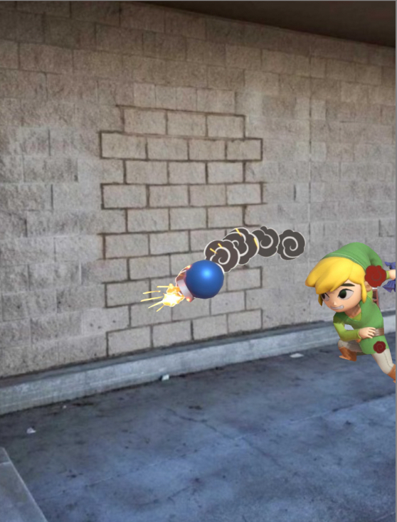 Link throwing bomb Blank Meme Template