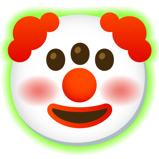 Radioactive clown emoji Meme Template