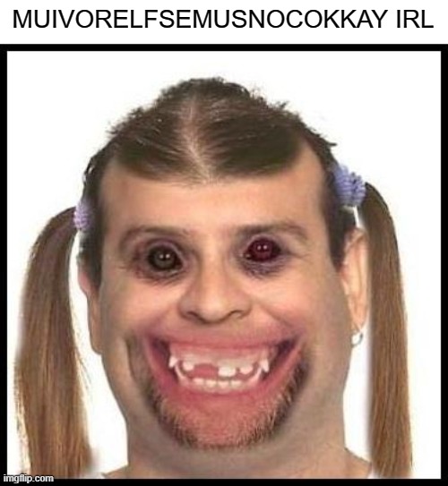 Ugly girls | MUIVORELFSEMUSNOCOKKAY IRL | image tagged in ugly girls | made w/ Imgflip meme maker