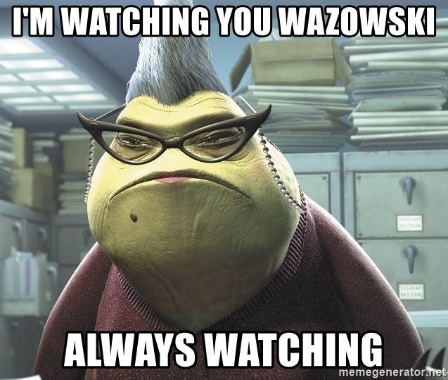 High Quality Watching Wazowski Blank Meme Template