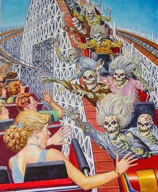 High Quality Skeleton rollercoaster Blank Meme Template