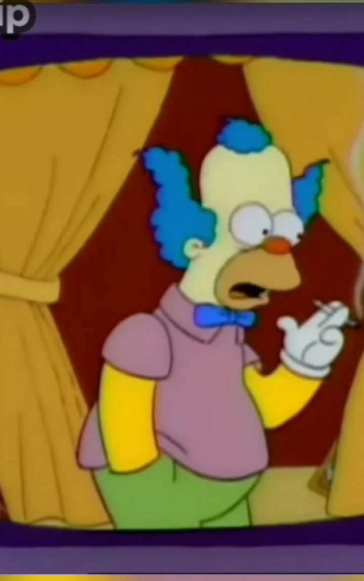 High Quality Krusty smoking Blank Meme Template