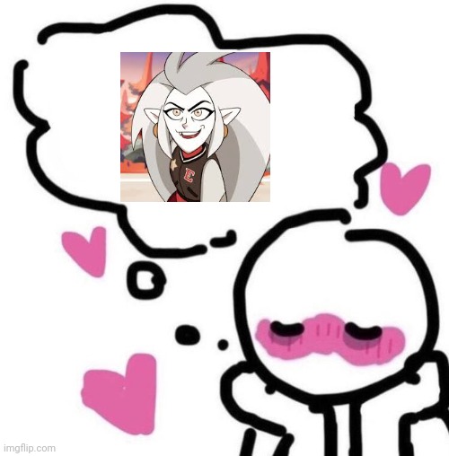 Eda my beloved <3 | image tagged in thinking template | made w/ Imgflip meme maker