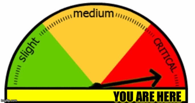 Derangement Meter | YOU ARE HERE | image tagged in derangement meter | made w/ Imgflip meme maker