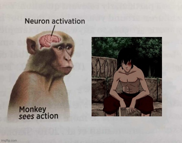 *Starts violently stroking it* | image tagged in monkey neuron activation,i want zuko to rail me | made w/ Imgflip meme maker