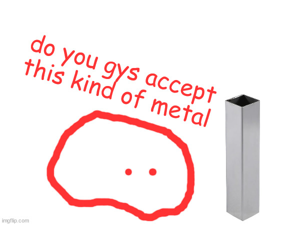 do you gys accept this kind of metal | made w/ Imgflip meme maker