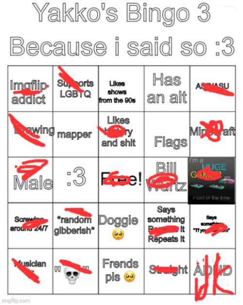 Yakko's Bingo the Third | image tagged in yakko's bingo the third | made w/ Imgflip meme maker