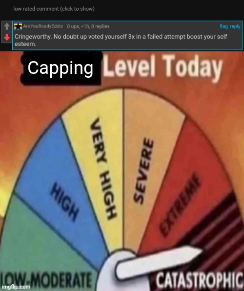 Not true at all | Capping | image tagged in x level today,comment section,comments,comment,low rated comment | made w/ Imgflip meme maker