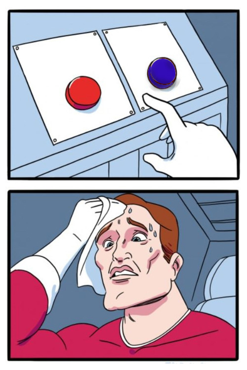 choices red blue Blank Meme Template