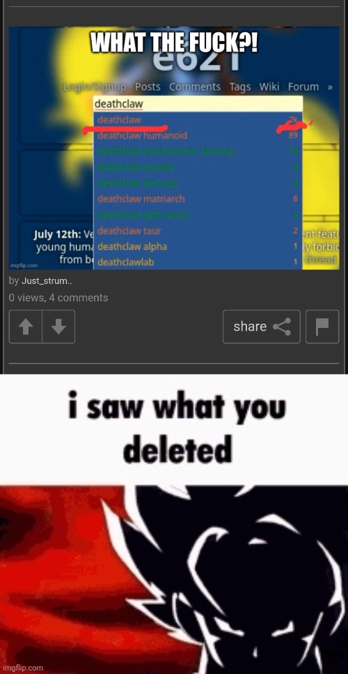image tagged in i saw what you deleted | made w/ Imgflip meme maker