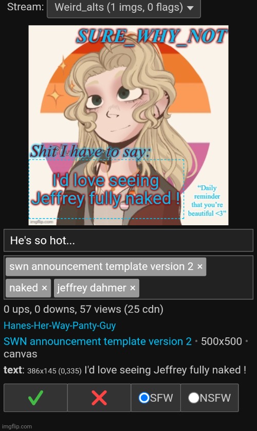 Fun fact :- Jeffery is an SWN simp | made w/ Imgflip meme maker