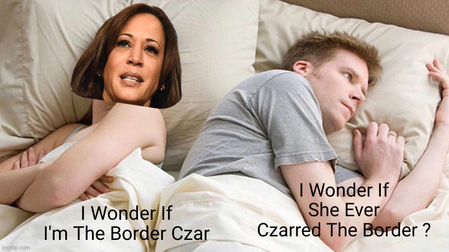 It Has Never Been In Question | I Wonder If She Ever Czarred The Border ? I Wonder If I'm The Border Czar | image tagged in memes,political meme,politics,funny memes,funny,kamala harris | made w/ Imgflip meme maker