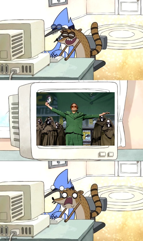 Moredecai and Rigby surfing the web | image tagged in moredecai and rigby surfing the web,avengers,memes | made w/ Imgflip meme maker