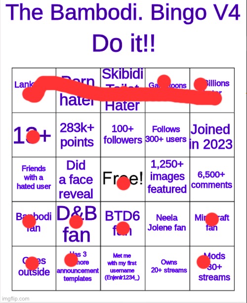 Banbodi. Bingo V4 | image tagged in banbodi bingo v4 | made w/ Imgflip meme maker