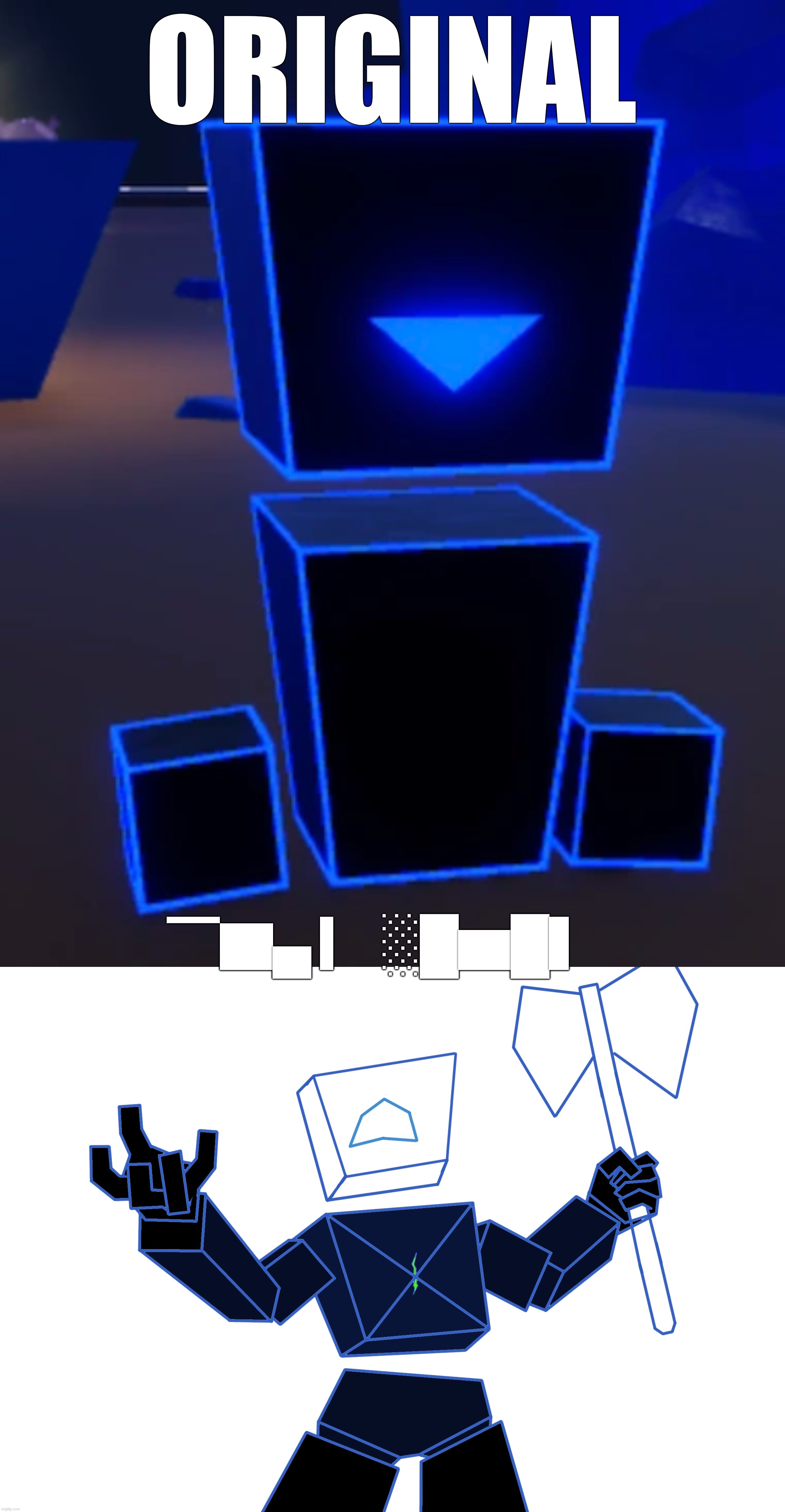 (Yep I’m already on coloring part)Huge difference between them isn’t it | ORIGINAL; ▔▇▄ ▎ ░█▆█▍ | made w/ Imgflip meme maker