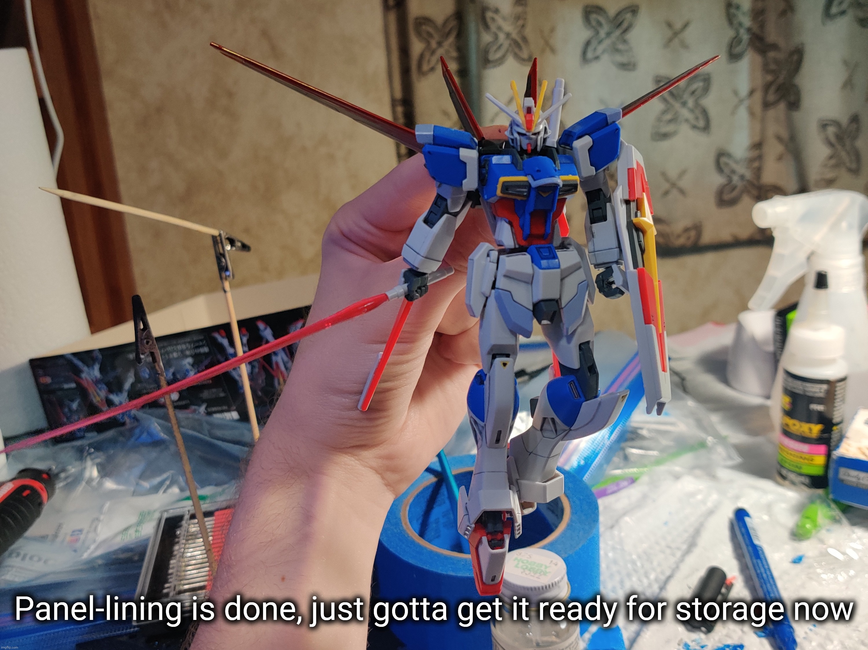 If soupy comments lobster on this I swear to god- | Panel-lining is done, just gotta get it ready for storage now | made w/ Imgflip meme maker