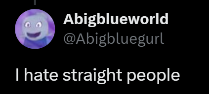 Blue I hate straight people Blank Meme Template